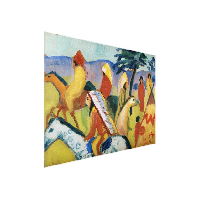 Glass print - August Macke - Riding Indians