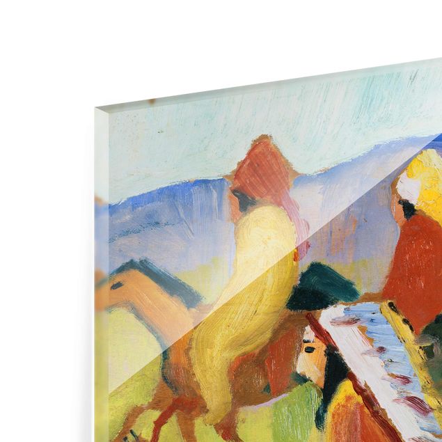 Glass print - August Macke - Riding Indians
