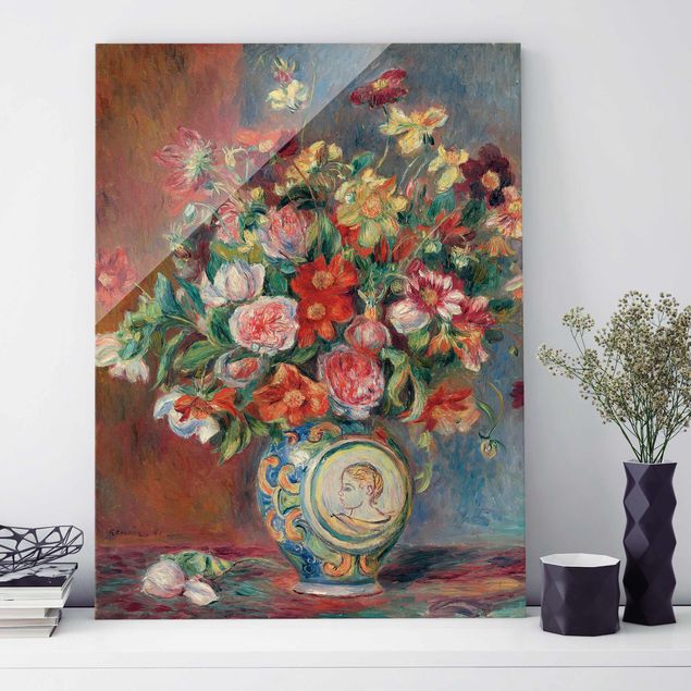 Glas Magnettafel Auguste Renoir - Flower vase