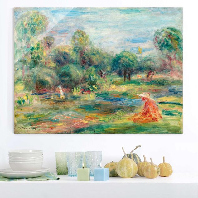 Glas Magnettafel Auguste Renoir - Landscape At Cagnes