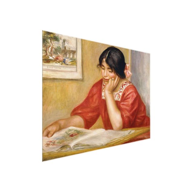 Glass print - Auguste Renoir - Leontine Reading
