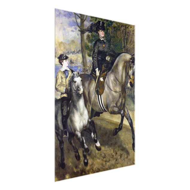 Glass print - Auguste Renoir - Riding in the Bois de Boulogne