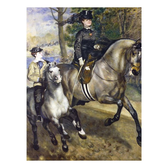 Glass print - Auguste Renoir - Riding in the Bois de Boulogne