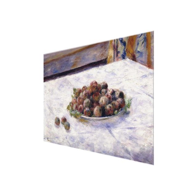 Glass print - Auguste Renoir - Still Life, A Plate Of Plums