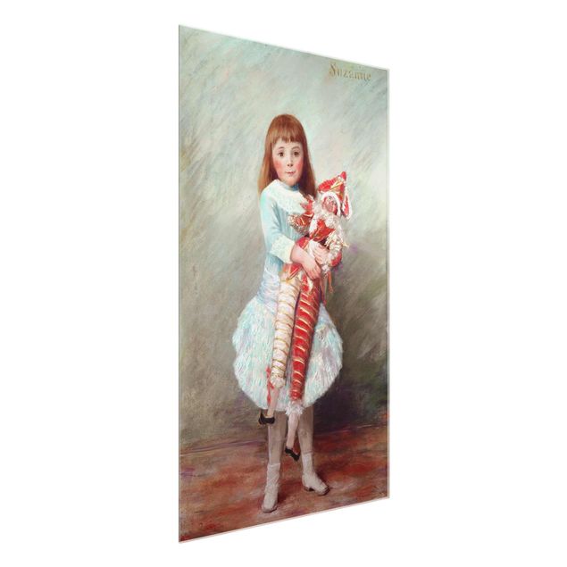 Glass print - Auguste Renoir - Suzanne with Harlequin Puppet