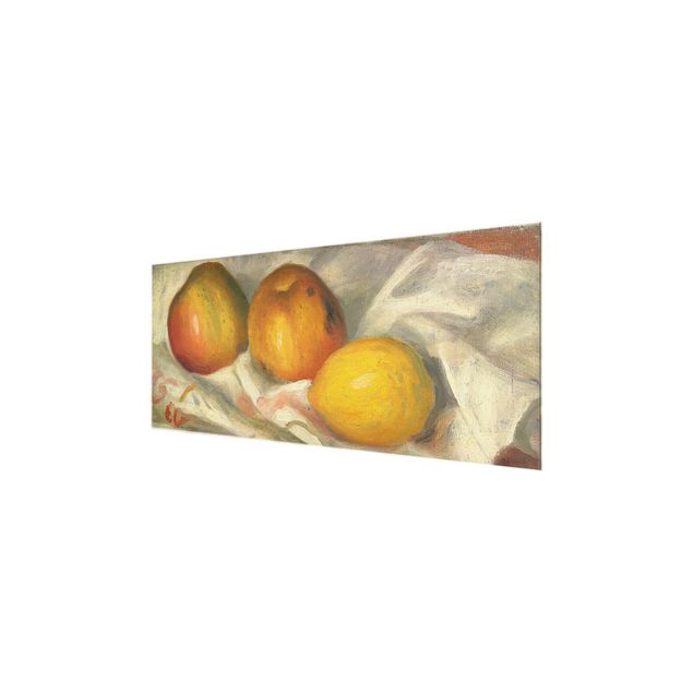 Glass print - Auguste Renoir - Two Apples And A Lemon