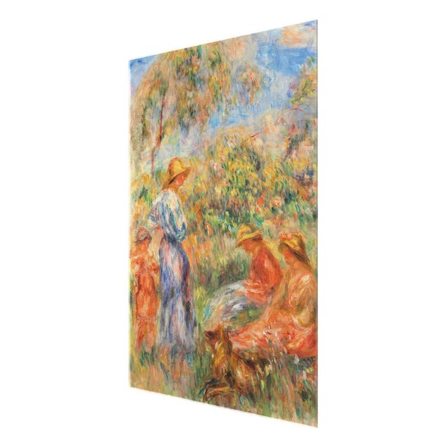Glass print - Auguste Renoir - Three Women and Child in a Landscape