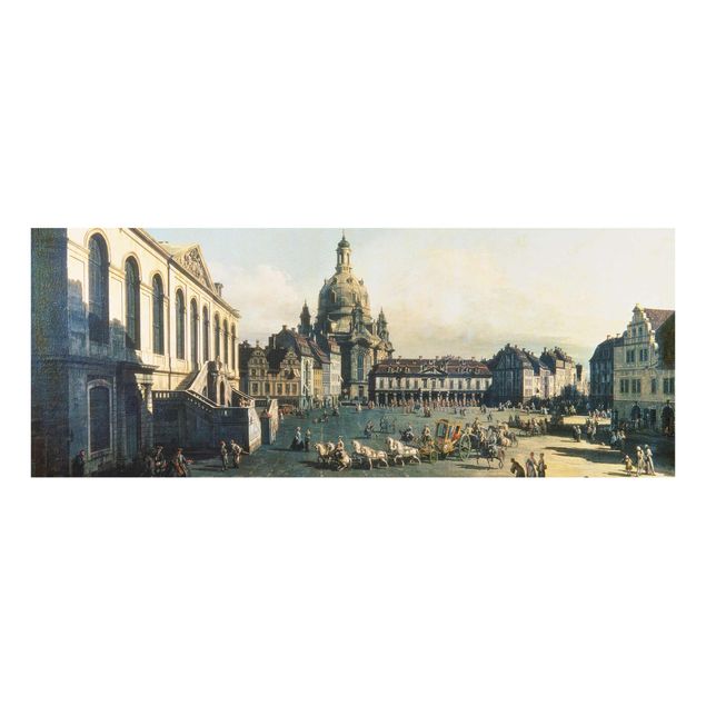 Glass print - Bernardo Bellotto - New Market Square In Dresden From The Jüdenhof