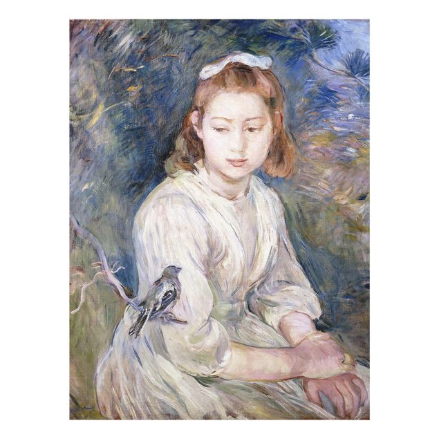 Glass print - Berthe Morisot - Young Girl with a Bird