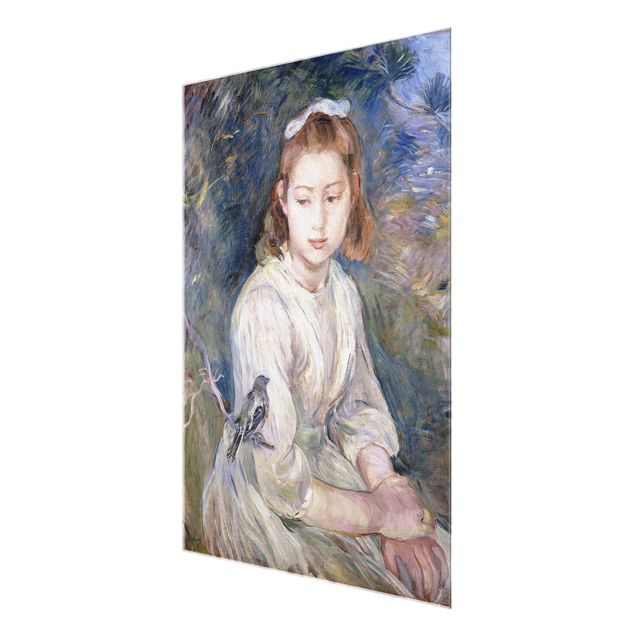 Glass print - Berthe Morisot - Young Girl with a Bird