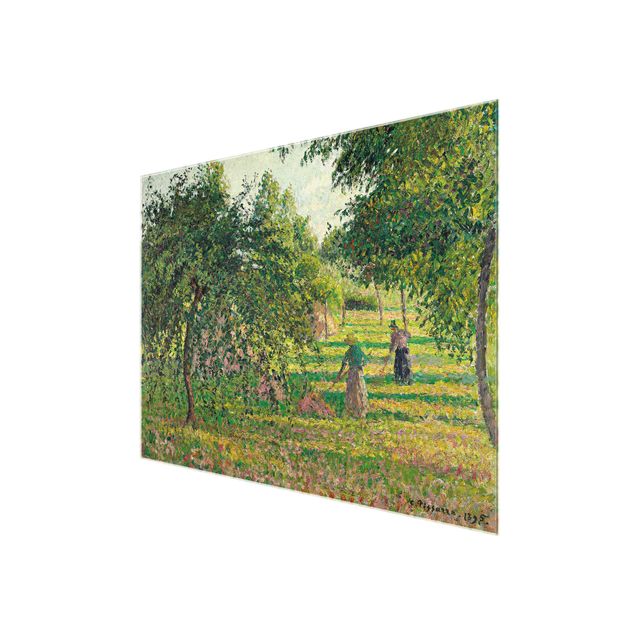 Glass print - Camille Pissarro - Apple Trees And Tedders, Eragny