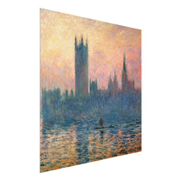 Glass print - Claude Monet - London Sunset
