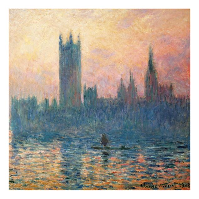 Glass print - Claude Monet - London Sunset