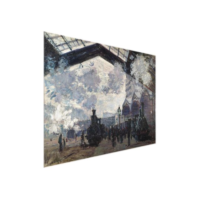Glass print - Claude Monet - Gare Saint Lazare