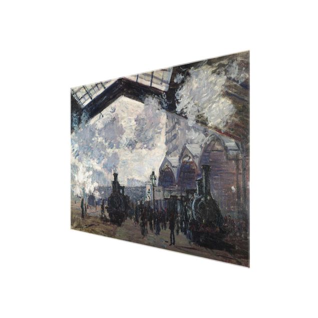 Glass print - Claude Monet - Gare Saint Lazare