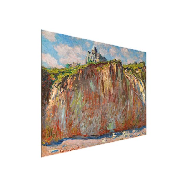 Glass print - Claude Monet - The Church Of Varengeville At Evening Sun
