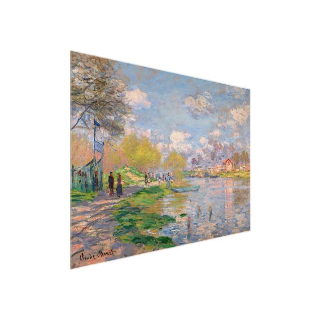 Glass print - Claude Monet - Spring On The Seine
