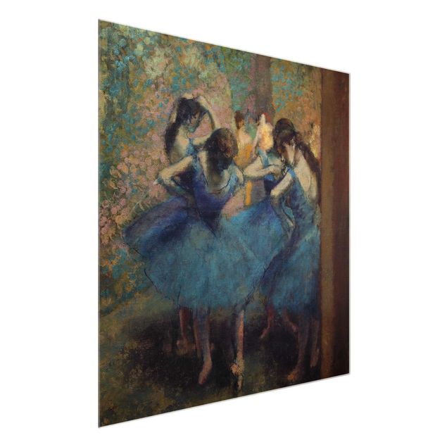 Glass print - Edgar Degas - Blue Dancers