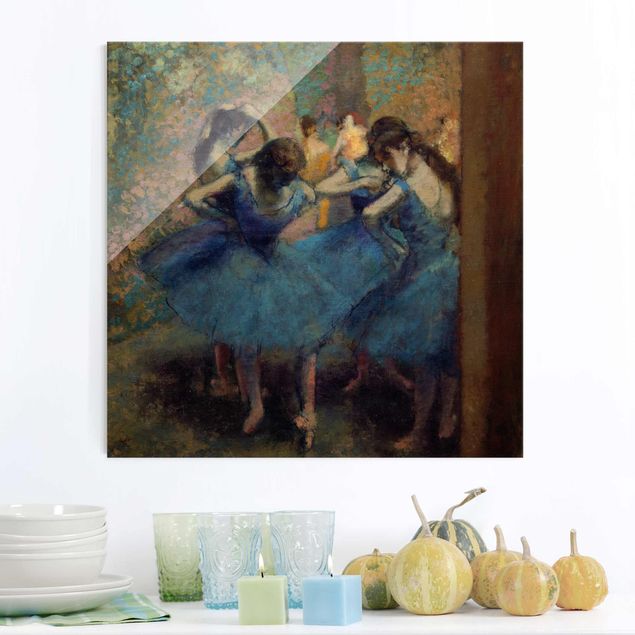 Glas Magnetboard Edgar Degas - Blue Dancers