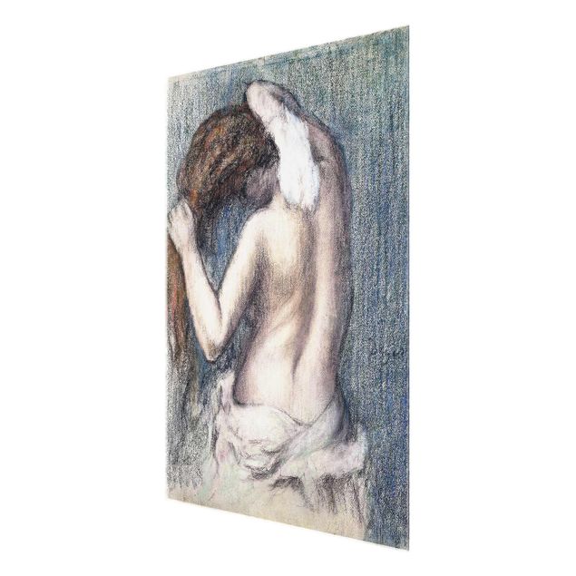 Glass print - Edgar Degas - Woman Wiping