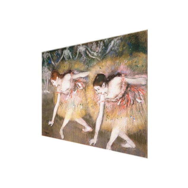 Glass print - Edgar Degas - Dancers Bending Down