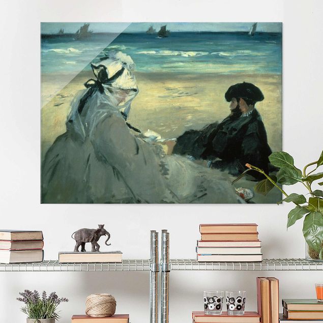 Magnettafel Glas Edouard Manet - On The Beach