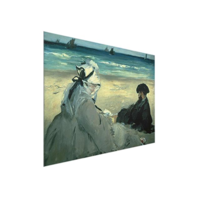 Glass print - Edouard Manet - On The Beach