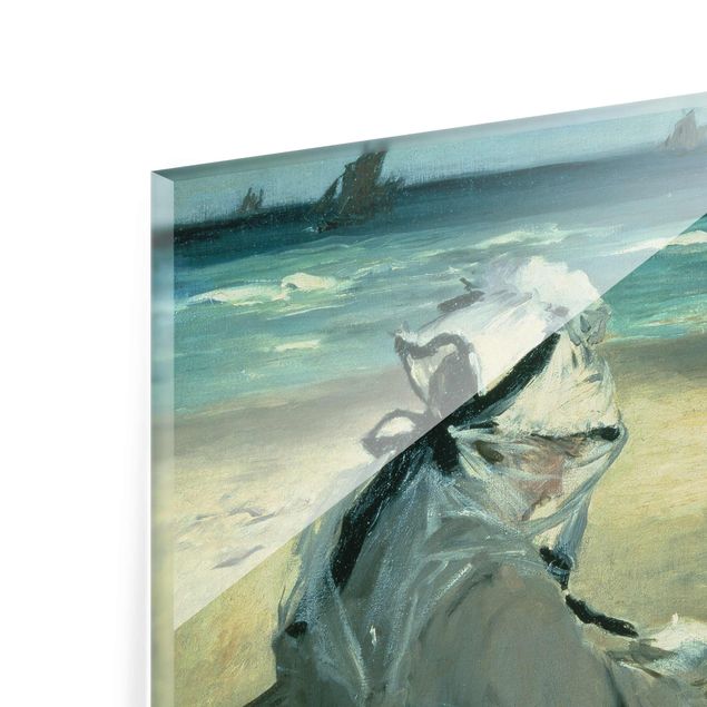 Glass print - Edouard Manet - On The Beach