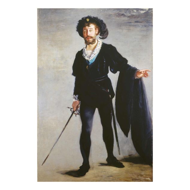 Glass print - Edouard Manet - Jean-Baptiste Faure in the Role of Hamlet