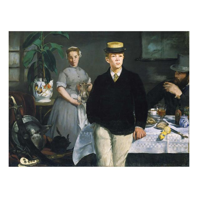 Glass print - Edouard Manet - Luncheon In The Studio