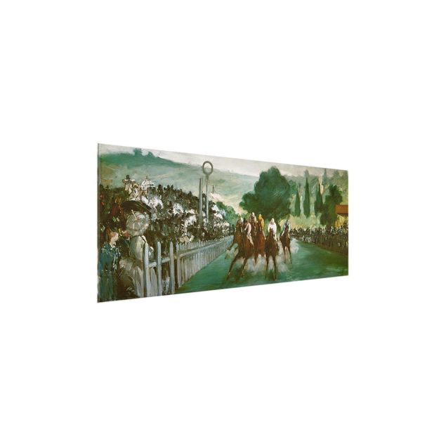 Glass print - Edouard Manet - Races At Longchamp