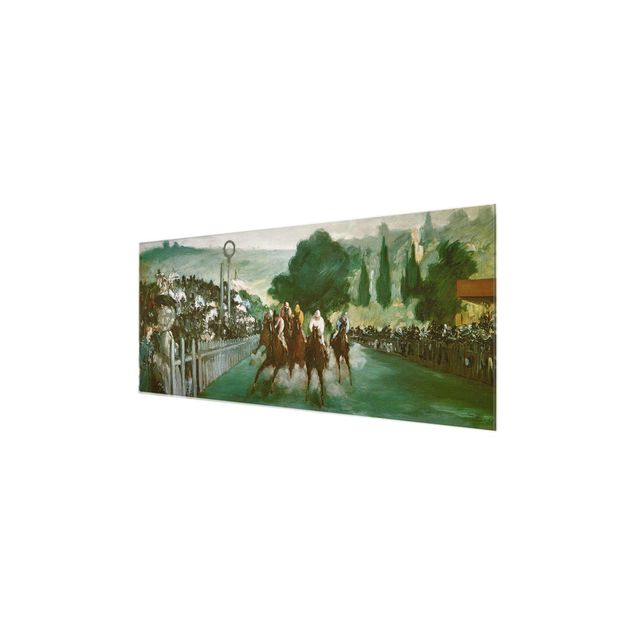 Glass print - Edouard Manet - Races At Longchamp