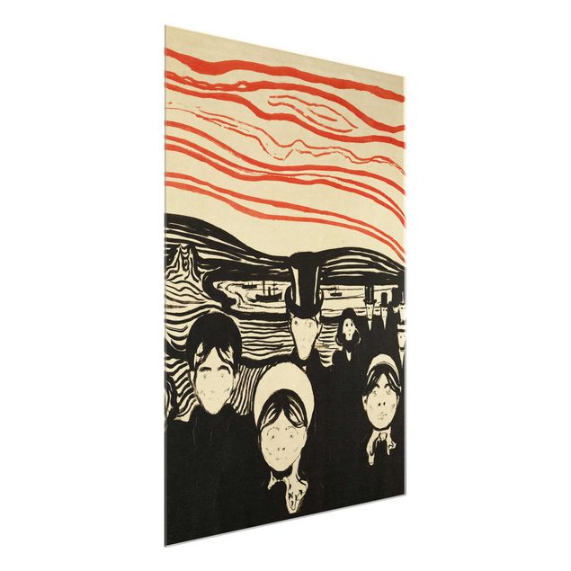 Glass print - Edvard Munch - Anxiety