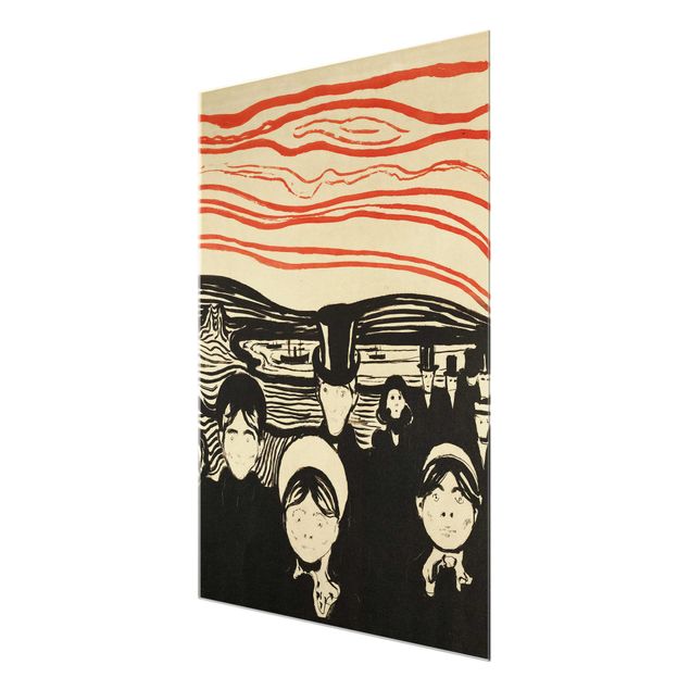 Glass print - Edvard Munch - Anxiety