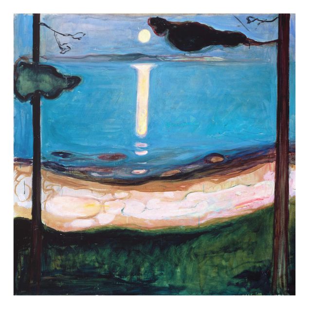Glass print - Edvard Munch - Moon Night