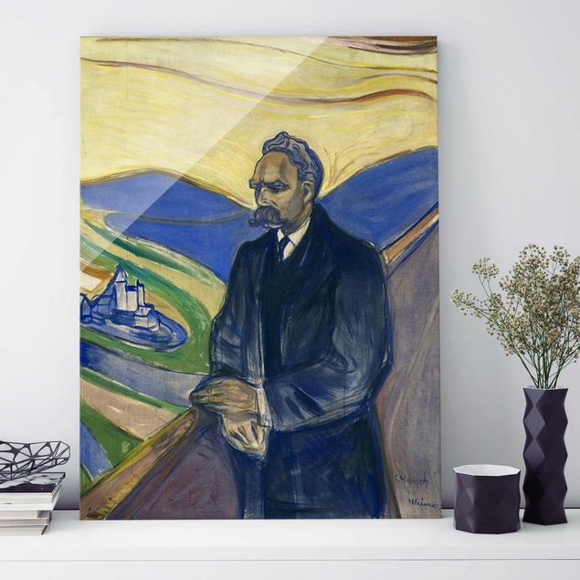 Magnettafel Glas Edvard Munch - Portrait of Friedrich Nietzsche