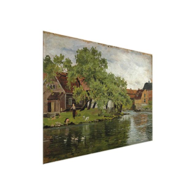 Glass print - Edvard Munch - Scene On River Akerselven
