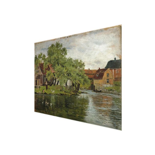 Glass print - Edvard Munch - Scene On River Akerselven