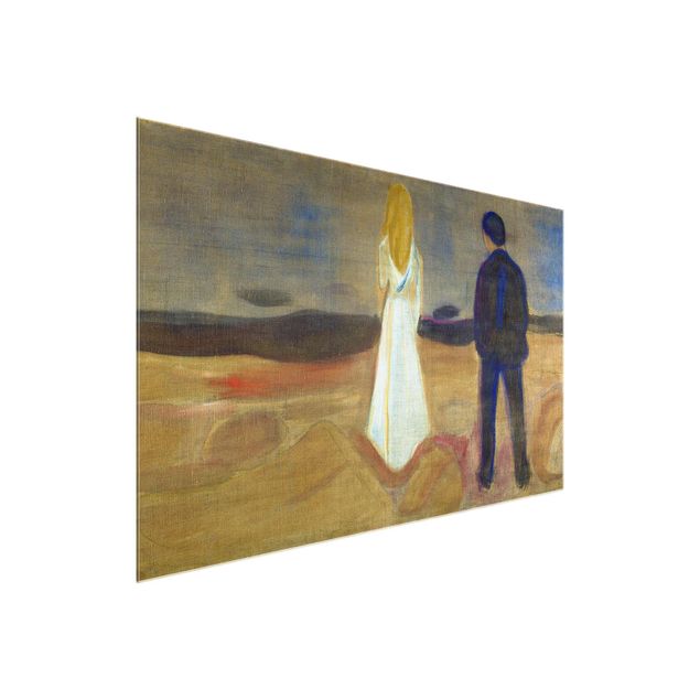 Glass print - Edvard Munch - Two humans. The Lonely (Reinhardt-Fries)