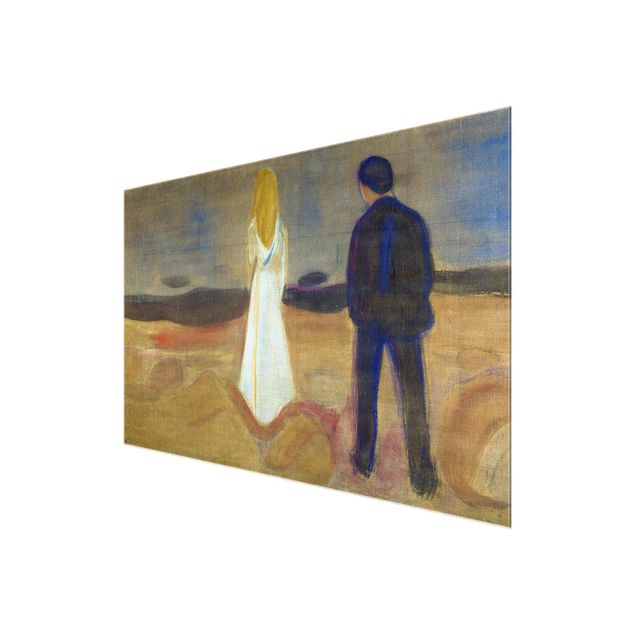 Glass print - Edvard Munch - Two humans. The Lonely (Reinhardt-Fries)