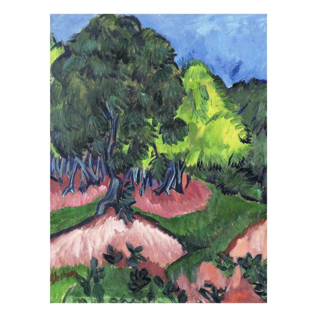 Glass print - Ernst Ludwig Kirchner - Landscape with Chestnut Tree