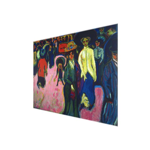 Glass print - Ernst Ludwig Kirchner - Street Scene: In Front of a Shop Window