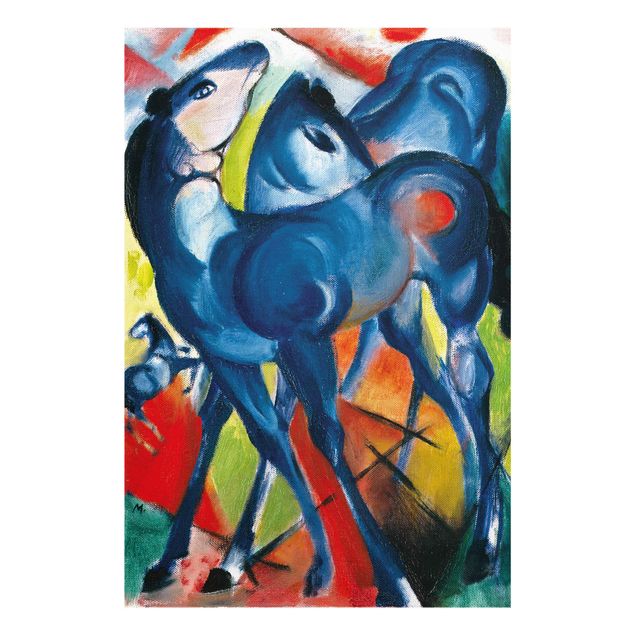 Glass print - Franz Marc - The Blue Foals
