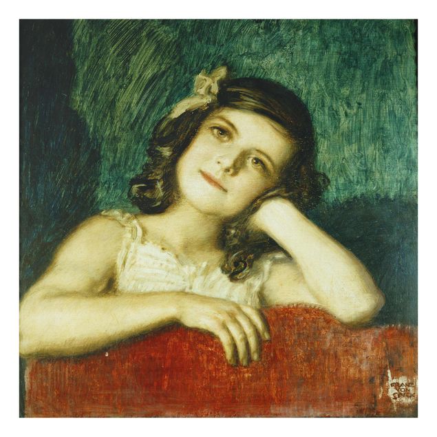 Glass print - Franz von Stuck - Mary, the Daughter of the Artist