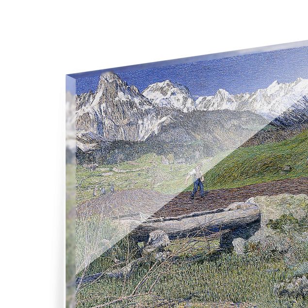 Glass print - Giovanni Segantini - Spring In The Alps