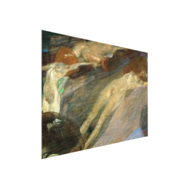 Glass print - Gustav Klimt - Moving Water
