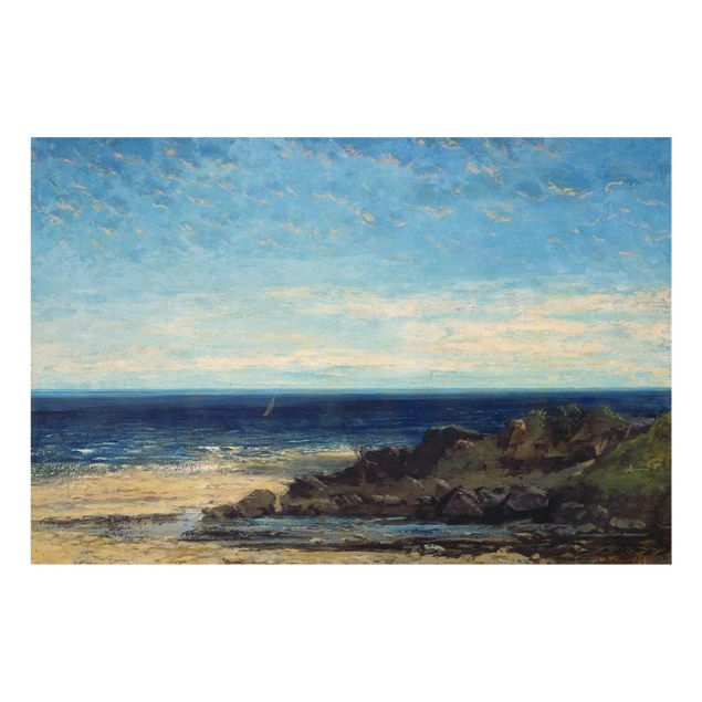 Glass print - Gustave Courbet - The Sea - Blue Sea, Blue Sky