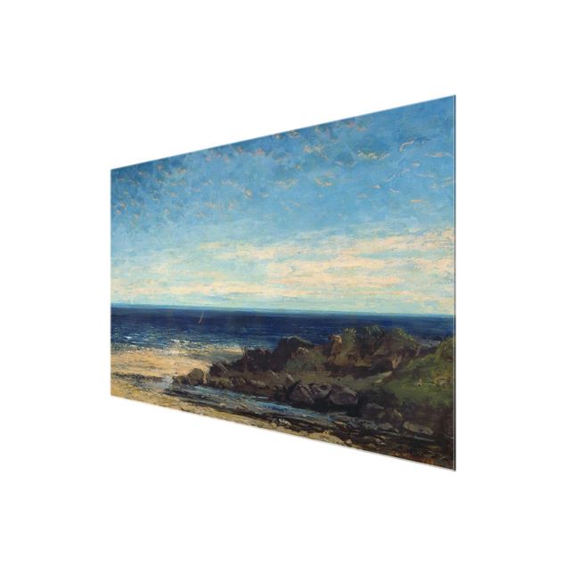 Glass print - Gustave Courbet - The Sea - Blue Sea, Blue Sky