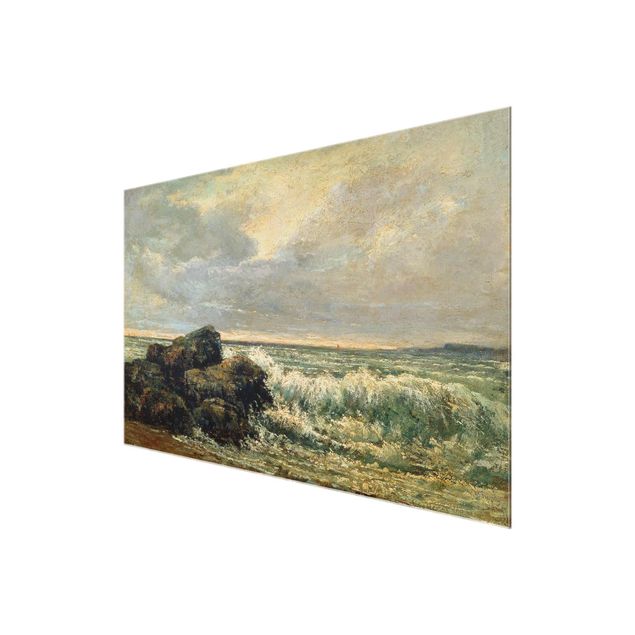 Glass print - Gustave Courbet - The wave