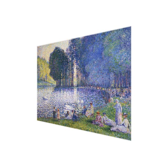 Glass print - Henri Edmond Cross - The Lake In The Bois De Boulogne
